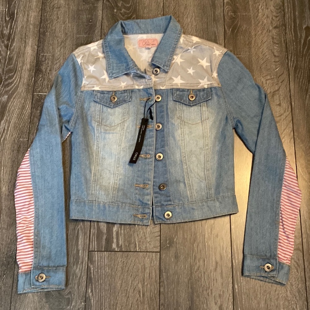 Chiqle denim architect jacket NWT size small